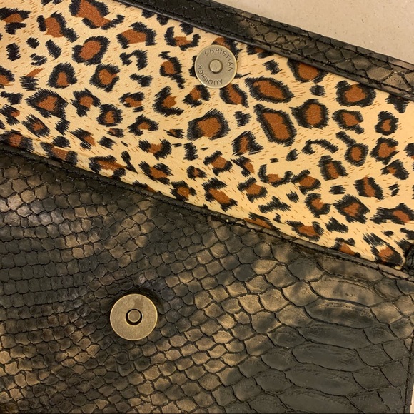 ❤️SALE❤️ Christian Audigier Snake Rhinestones Studs Clutch Bag Black Ed Hardy - Picture 4 of 6